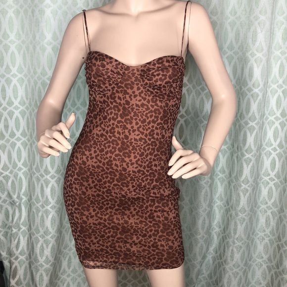 ANIMAL PRINT BODYCON MINI DRESS - Picture 9 of 11